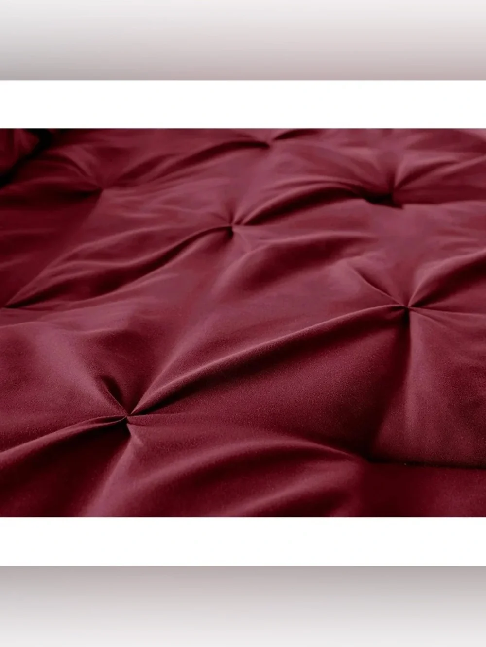 Burgundy Pintuck king 3 piece Comforter set